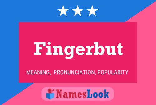 Fingerbut Namensposter