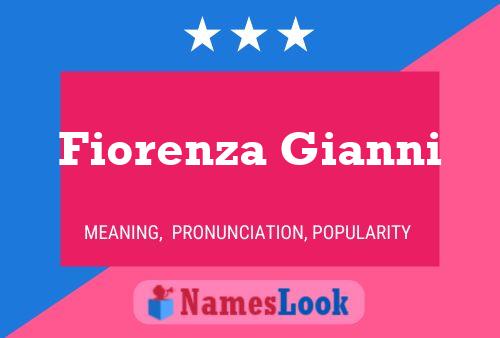 Fiorenza Gianni Namensposter