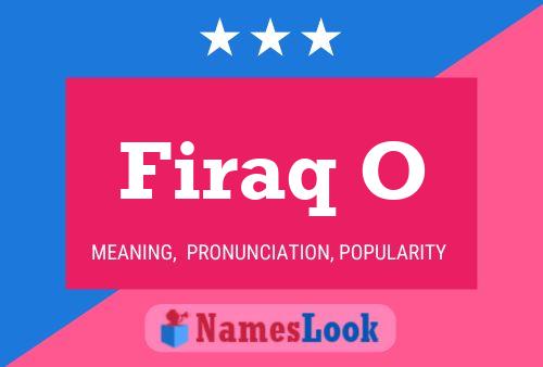 Firaq O Namensposter