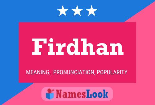 Firdhan Namensposter