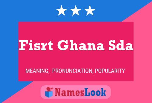 Fisrt Ghana Sda Namensposter