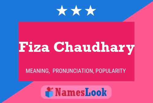 Fiza Chaudhary Namensposter