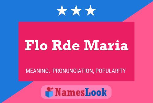 Flo Rde Maria Namensposter