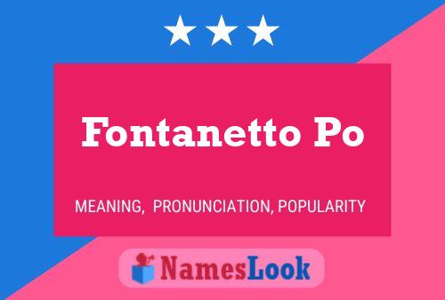 Fontanetto Po Namensposter