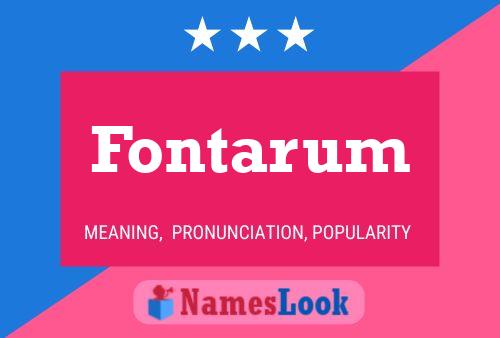 Fontarum Namensposter