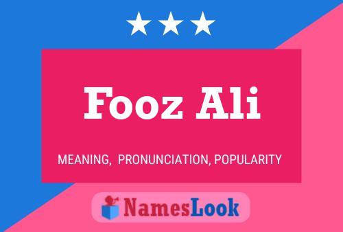 Fooz Ali Namensposter