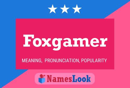 Foxgamer Namensposter