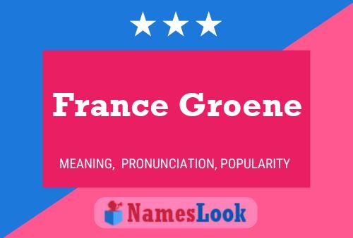 France Groene Namensposter