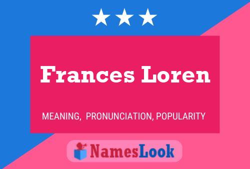 Frances Loren Namensposter