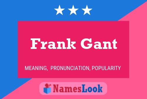 Frank Gant Namensposter