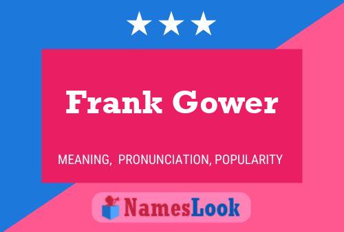 Frank Gower Namensposter