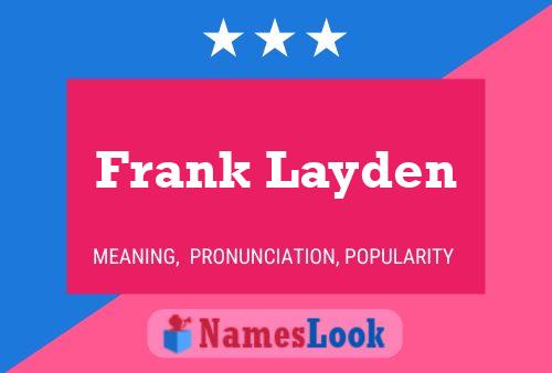 Frank Layden Namensposter