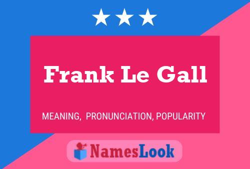 Frank Le Gall Namensposter