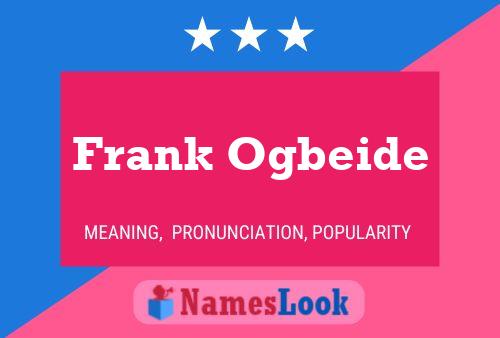 Frank Ogbeide Namensposter