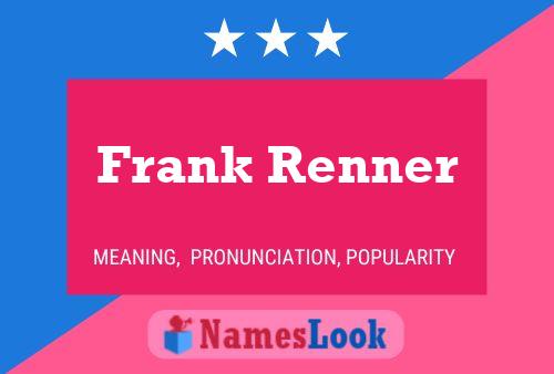 Frank Renner Namensposter