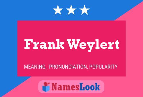 Frank Weylert Namensposter