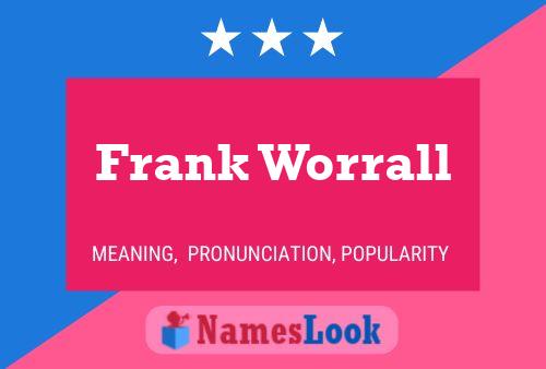 Frank Worrall Namensposter