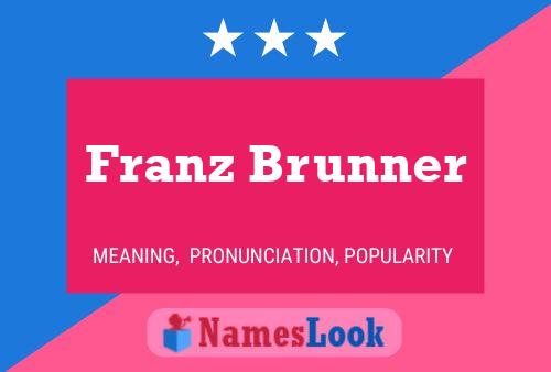 Franz Brunner Namensposter