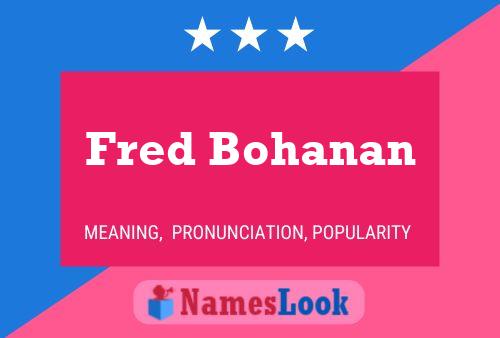 Fred Bohanan Namensposter