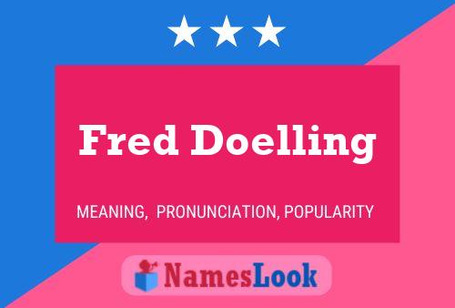 Fred Doelling Namensposter