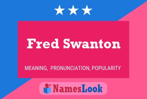 Fred Swanton Namensposter