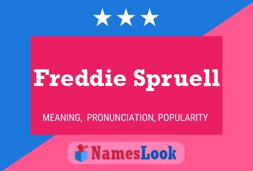 Freddie Spruell Namensposter