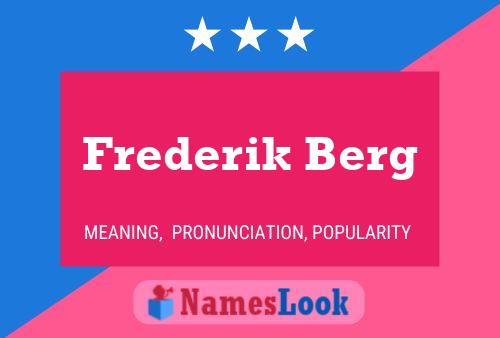 Frederik Berg Namensposter