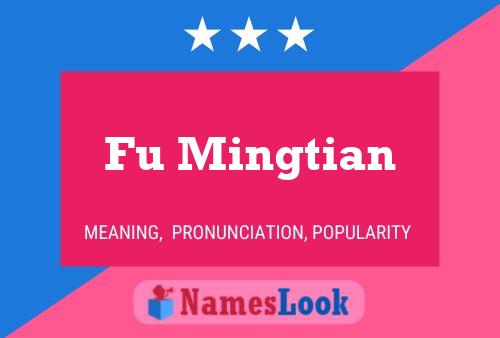 Fu Mingtian Namensposter