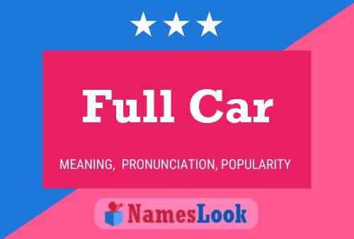 Full Car Namensposter