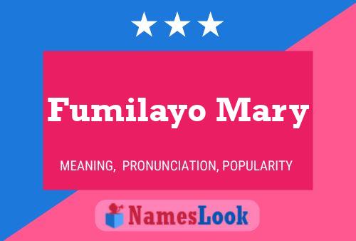 Fumilayo Mary Namensposter