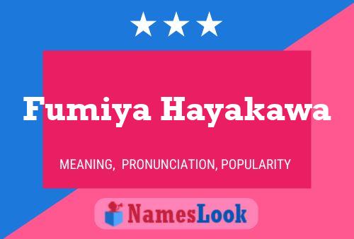 Fumiya Hayakawa Namensposter