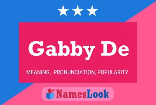 Gabby De Namensposter