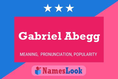 Gabriel Abegg Namensposter