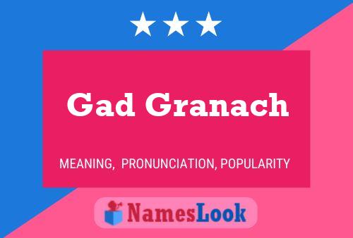 Gad Granach Namensposter