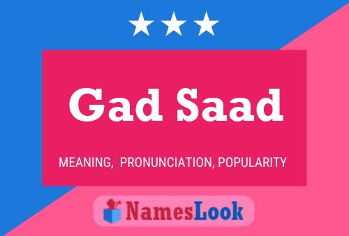 Gad Saad Namensposter