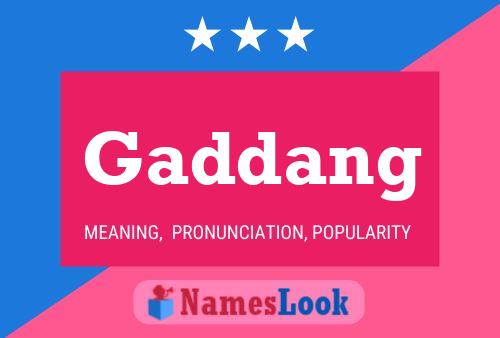 Gaddang Namensposter