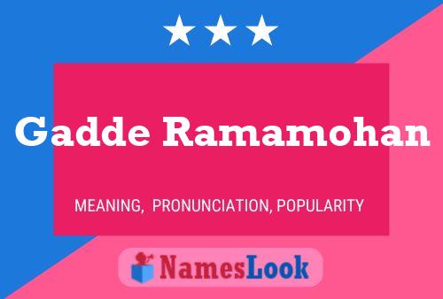 Gadde Ramamohan Namensposter