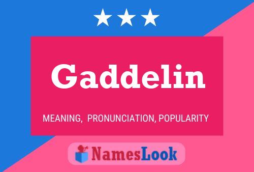 Gaddelin Namensposter