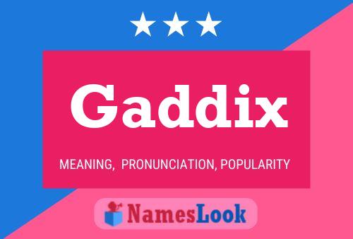 Gaddix Namensposter