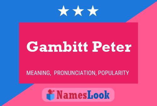 Gambitt Peter Namensposter