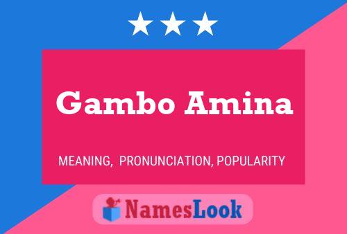 Gambo Amina Namensposter