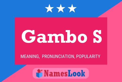 Gambo S Namensposter