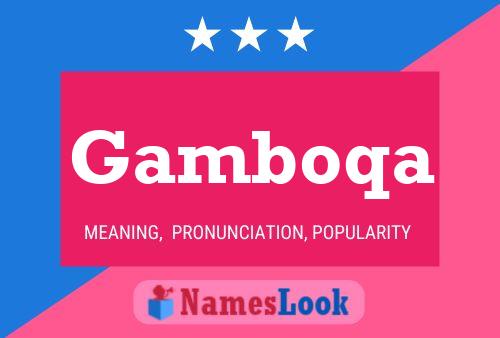 Gamboqa Namensposter