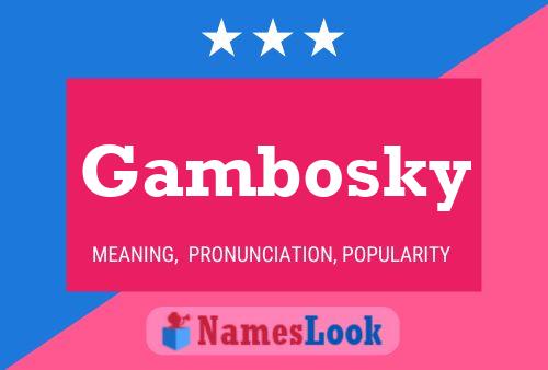 Gambosky Namensposter