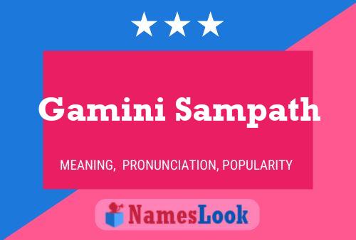 Gamini Sampath Namensposter