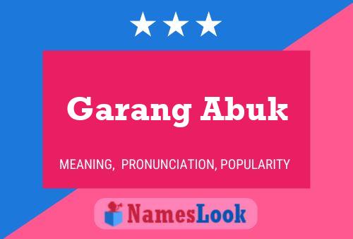 Garang Abuk Namensposter