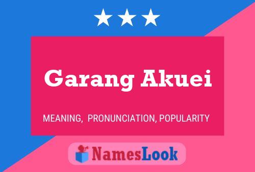 Garang Akuei Namensposter