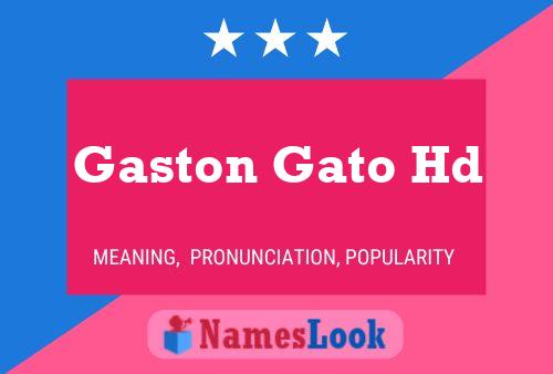 Gaston Gato Hd Namensposter