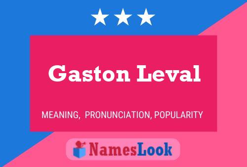 Gaston Leval Namensposter