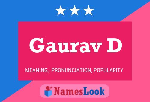 Gaurav D Namensposter